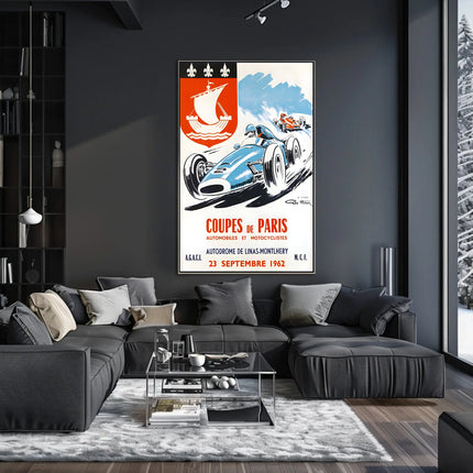 Coupes de Paris 1962 Racing Event Poster