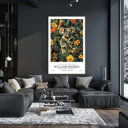 Whimsical Koala Art Poster with Nature-Inspired Design