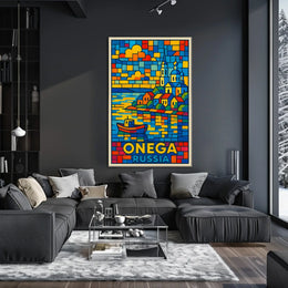 Onega, Russia A Vibrant Mosaic Poster