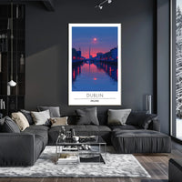 Dublin City Skyline at Sunset Urban or Cityscape Poster