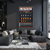 U.S. Marines Rank Insignia Poster PosterGoat
