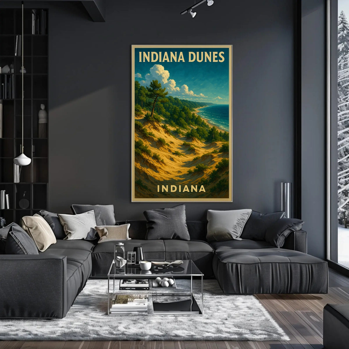 Indiana Dunes Scenic Landscape Poster