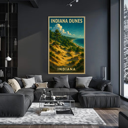 Indiana Dunes Scenic Landscape Poster