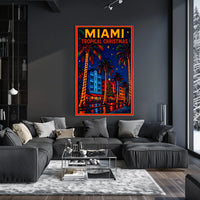 Miami Tropical Christmas Poster