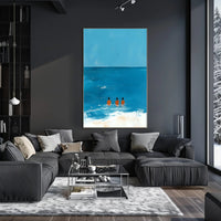 Ocean Trio Coastal Poster Minimalist Beach Wall Art