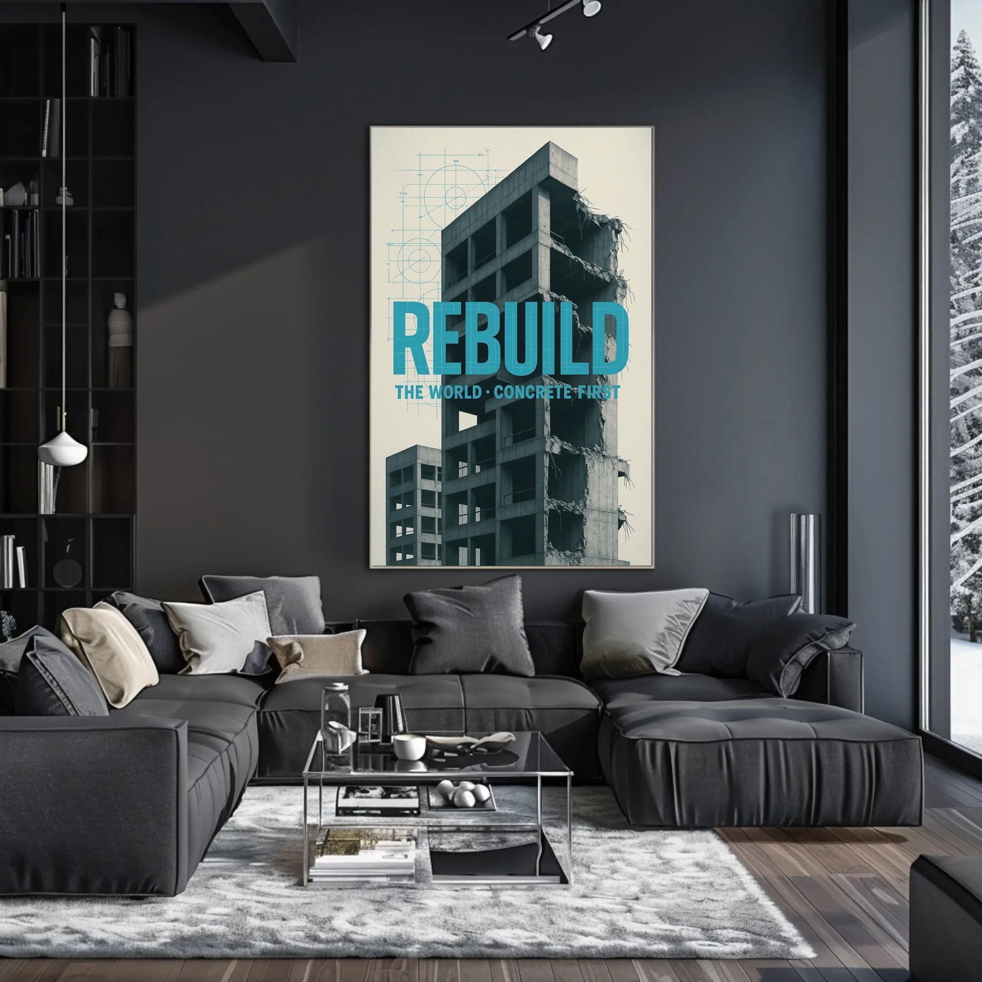 REBUILD Concrete Vision Urban or Cityscape Poster