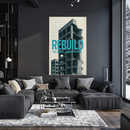 REBUILD Concrete Vision Urban or Cityscape Poster