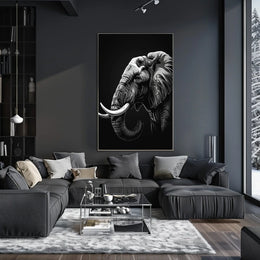 Majestic Elephant Illustration Poster