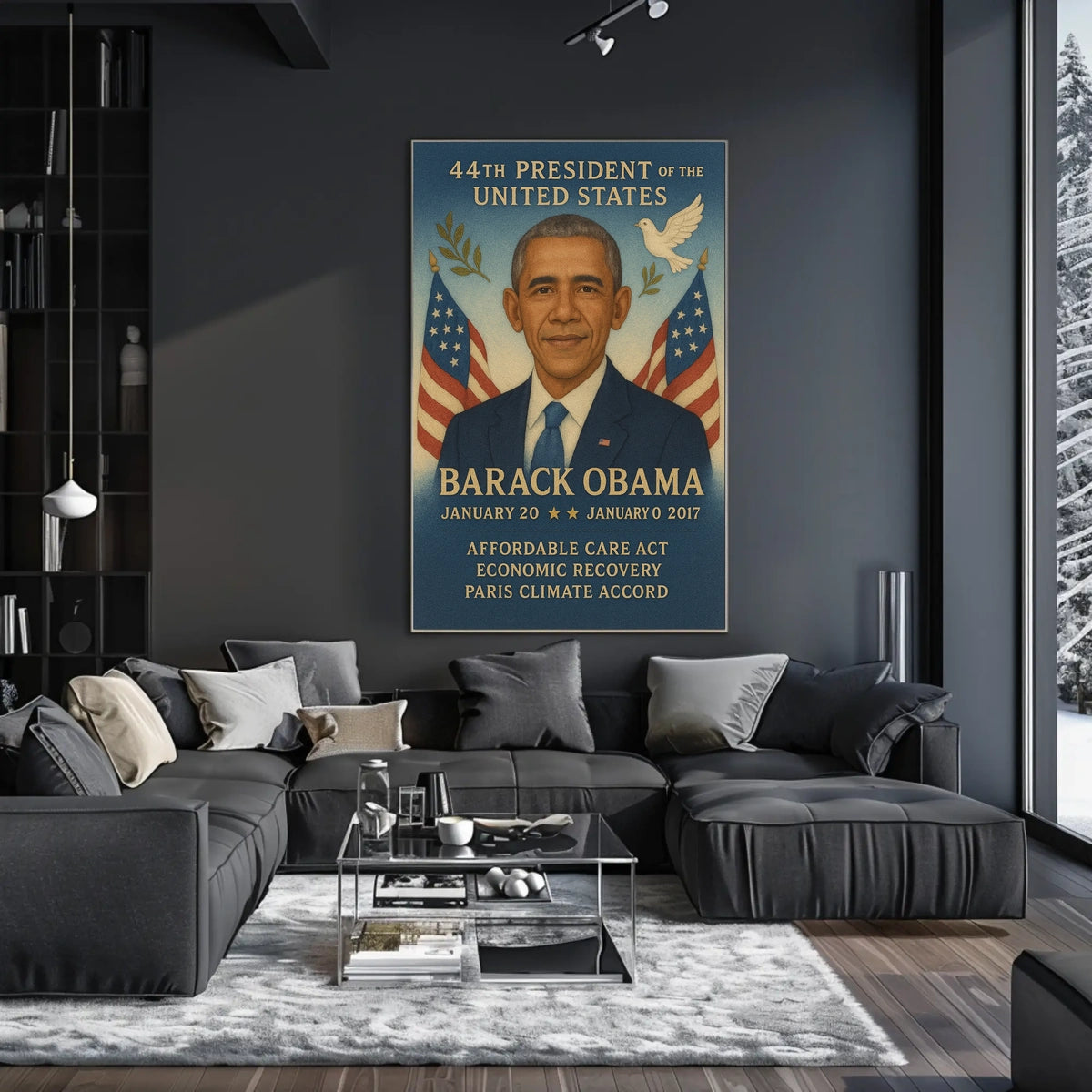 Obama Presidency Commemorative Art Historical or Presidential Poster