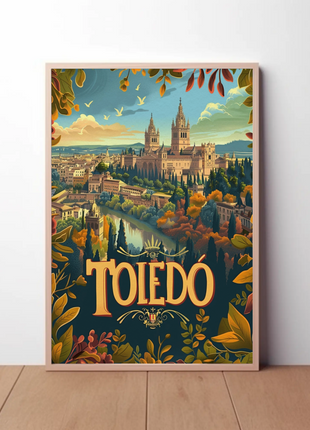 Toledo Autumn View Medieval City Travel Poster