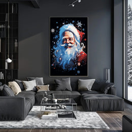 Santa Claus Festive Art Print Poster Abstract, Artistic Category