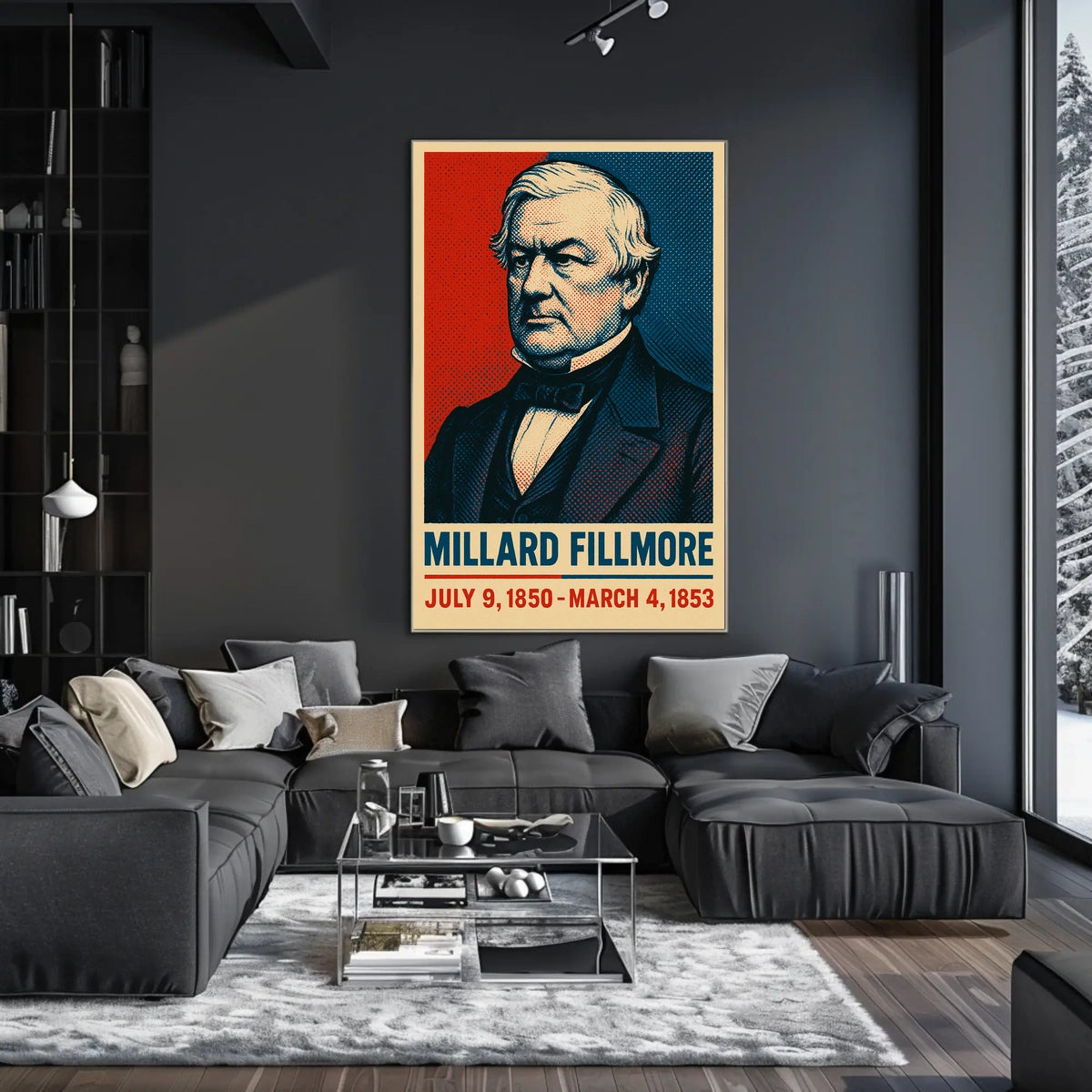 Millard Fillmore Presidential Term Vintage Collector Poster