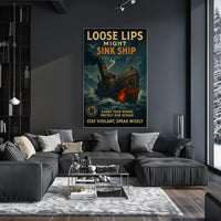 Loose Lips Might Sink Ships Poster