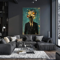 Floral Identity Surreal Poster Floral Head Wall Art