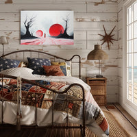 Surreal Red Spheres Abstract or Artistic Poster