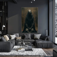 Mysterious Cloaked Figure Spiritual Art Poster Print PosterGoat