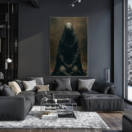 Mysterious Cloaked Figure Spiritual Art Poster Print PosterGoat