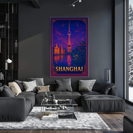Shanghai Skyline Poster