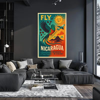 Discover Nicaragua's Vibrant Beauty Quetzal Travel Poster PosterGoat