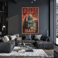 Boise Vintage Capitol Wanderlust Poster