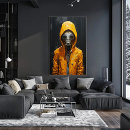 The Enigmatic Figure In Yellow Poster PosterGoat