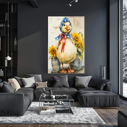 Chubby Goose In Star Spangled Bonnet Artwork Poster