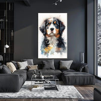 Majestic Canine Watercolor Poster Wall Art Print