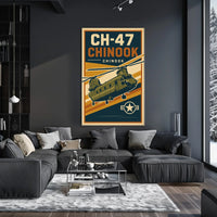 CH-47 Chinook Helicopter Poster