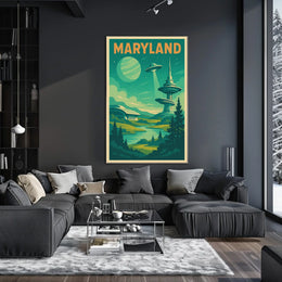 Maryland Futuristic Landscape Poster