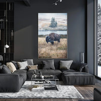 Majestic Bison In Winter Poster
