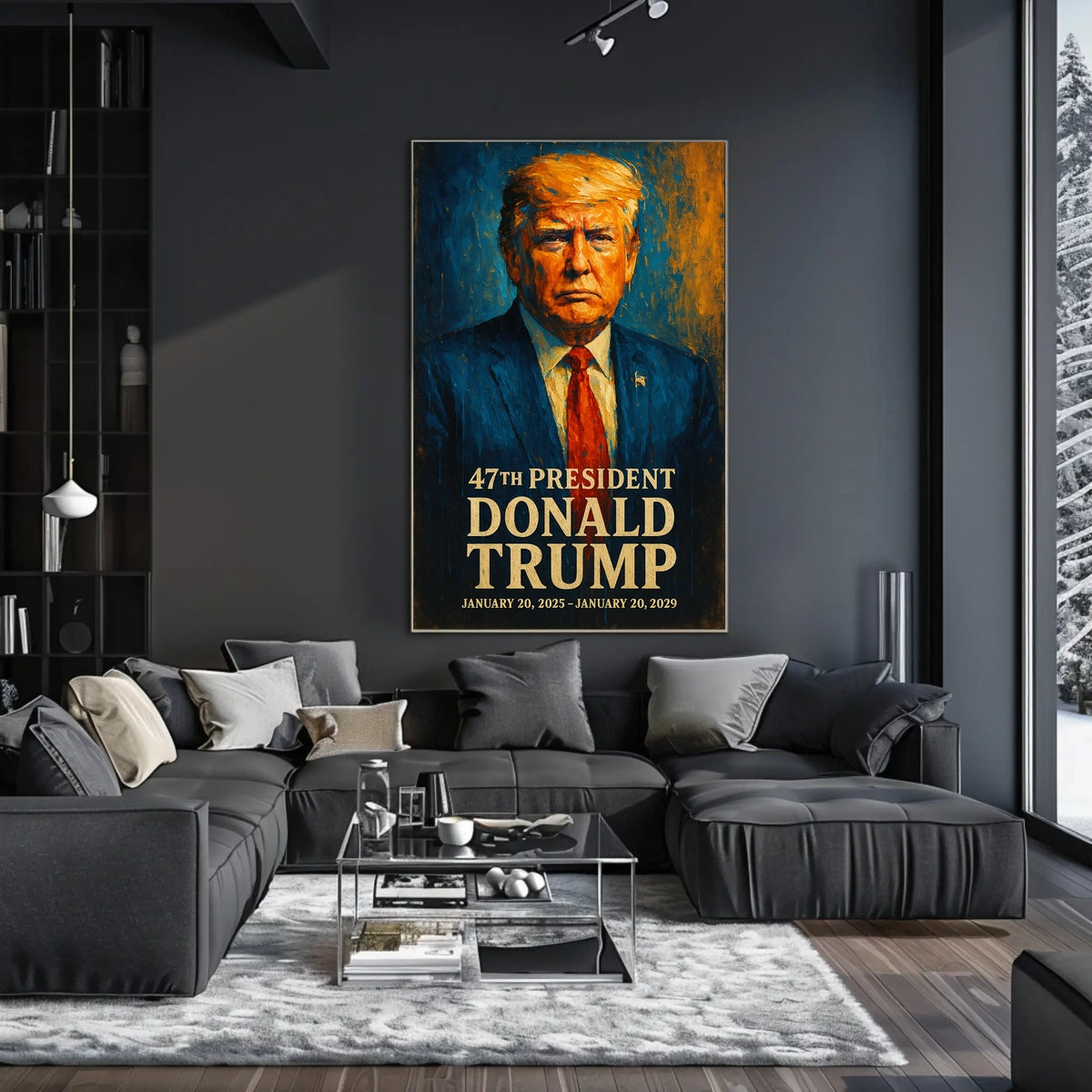 Donald Trump Visionary Motion Patriot Futurism Poster