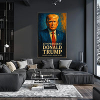 Donald Trump Visionary Motion Patriot Futurism Poster