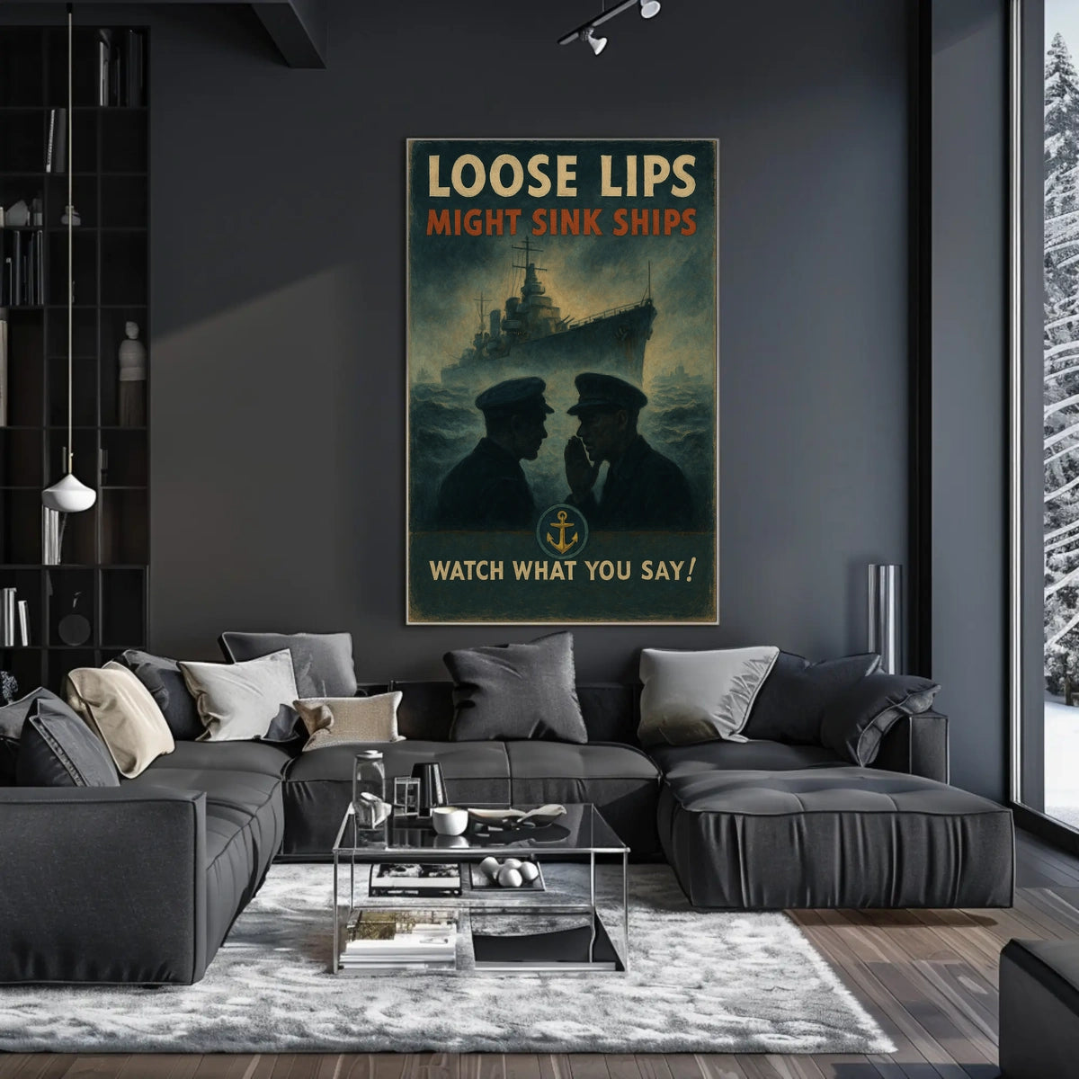 Loose Lips Might Sink Ships Poster