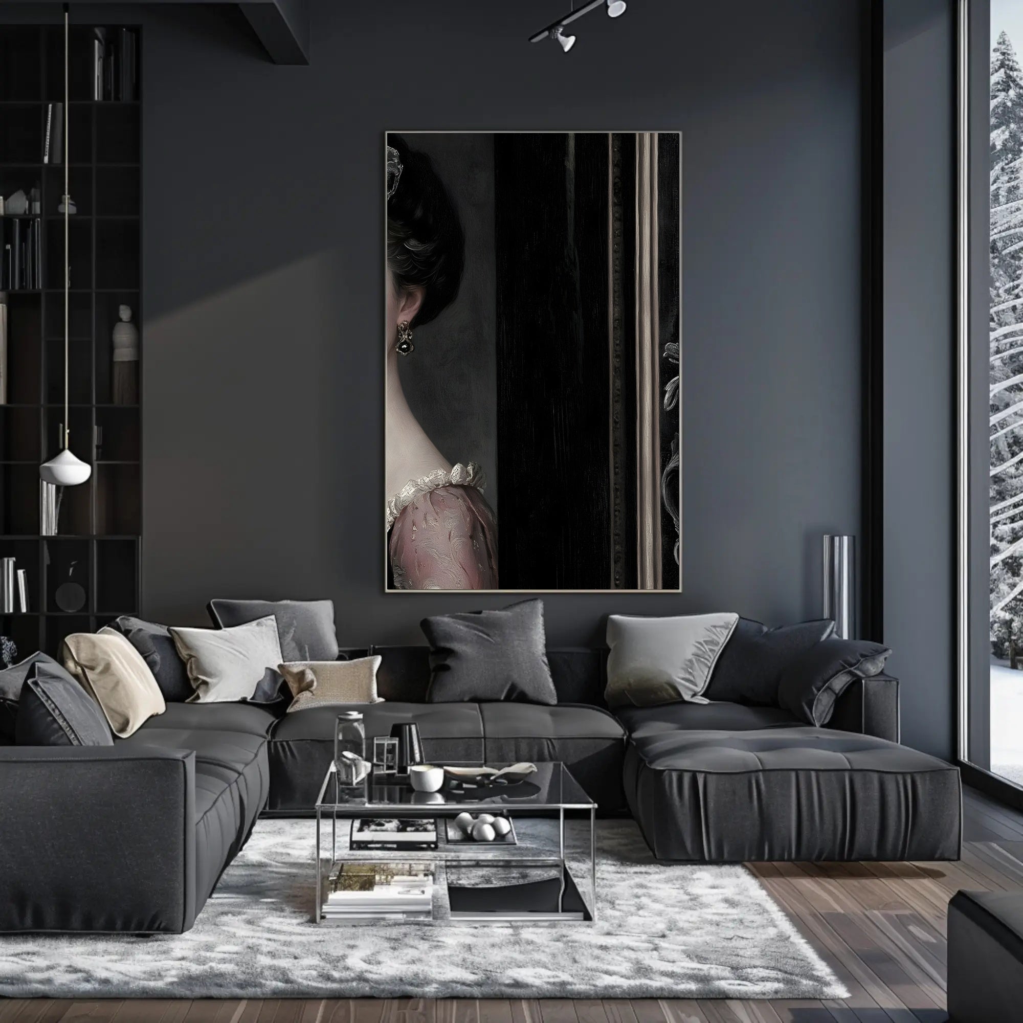 Aristocratic Woman in Vintage Lace Dress Heritage Poster PosterGoat