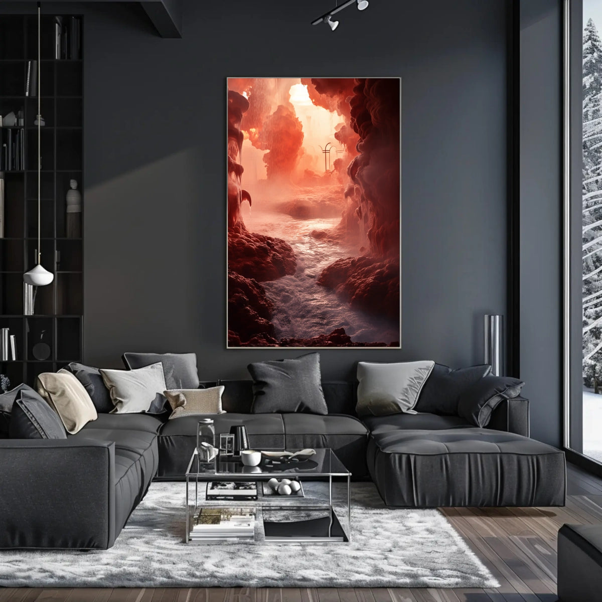 Mystical Cavern Landscape Poster