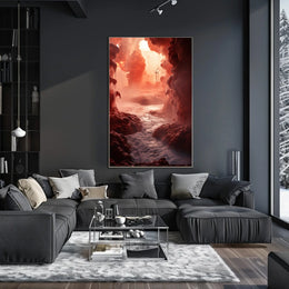 Mystical Cavern Landscape Poster