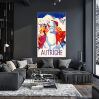 Vibrant Vintage Austrian Winter Scene Travel Poster PosterGoat