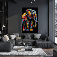 Geometric Elephant Art Poster