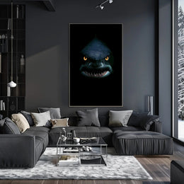 Shark's Menacing Glare: Realistic Animal Poster