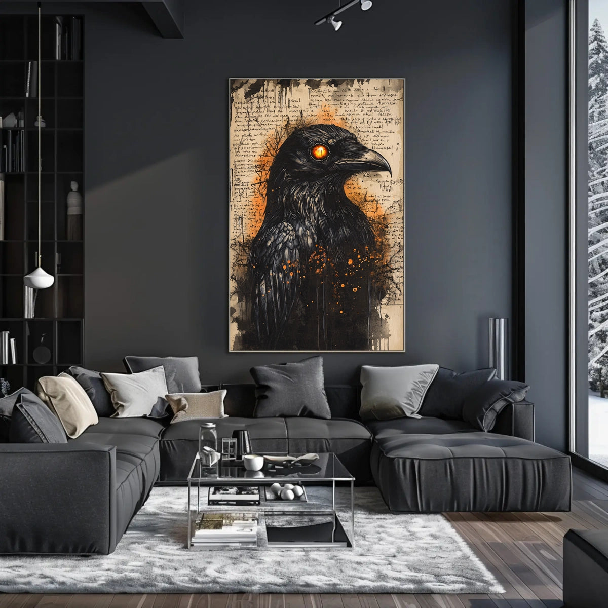 Mystical Raven Art Print Animal Poster