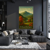 Vermont Autumn Landscape Travel Poster