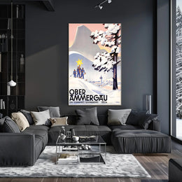 Oberammergau Ski Paradise Poster PosterGoat