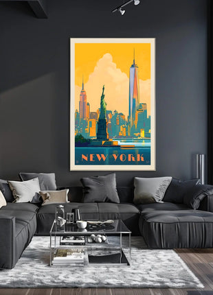 New York Adventure Vintage Travel Poster