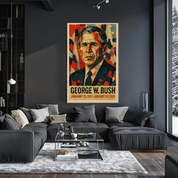 George W. Bush 43rd President of the United States Layered paper Collage Poster