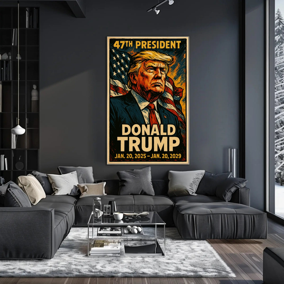 Patriotic Resolve Donald Trump Visionary Poster