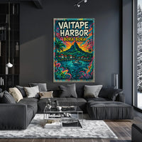 Vaitape Harbor Bora Bora Tropical Landscape Poster