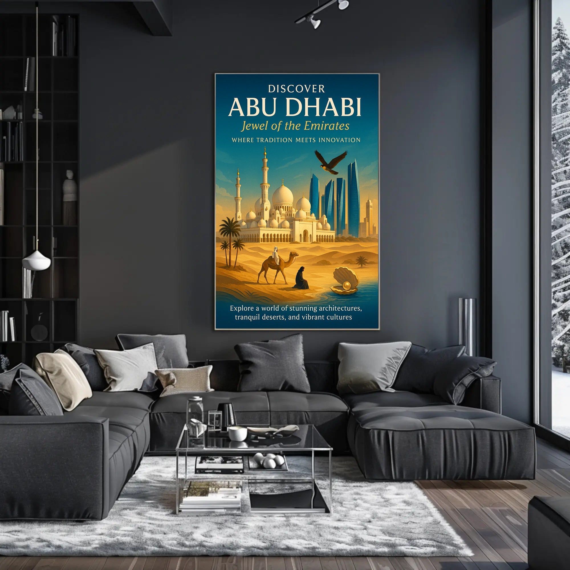 Journey Through Abu Dhabi's Timeless Beauty Travel Poster