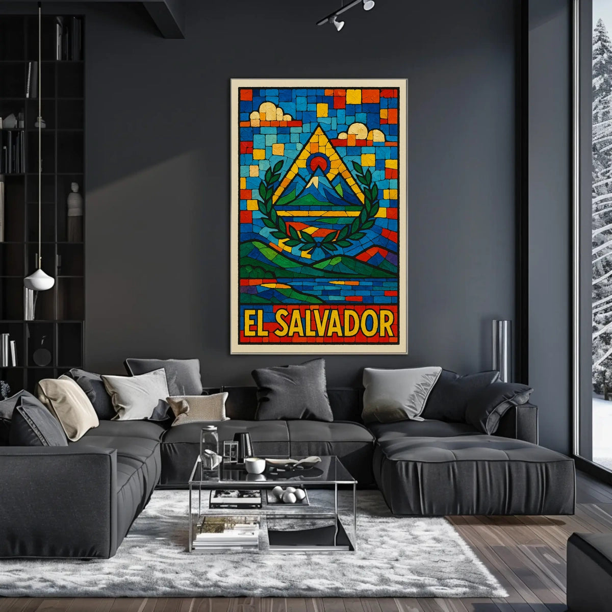 El Salvador A Vibrant Mosaic Poster