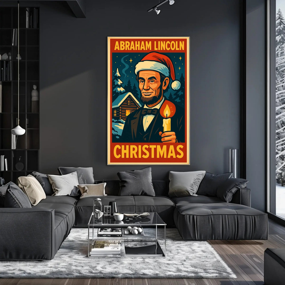 Abraham Lincoln Christmas Poster