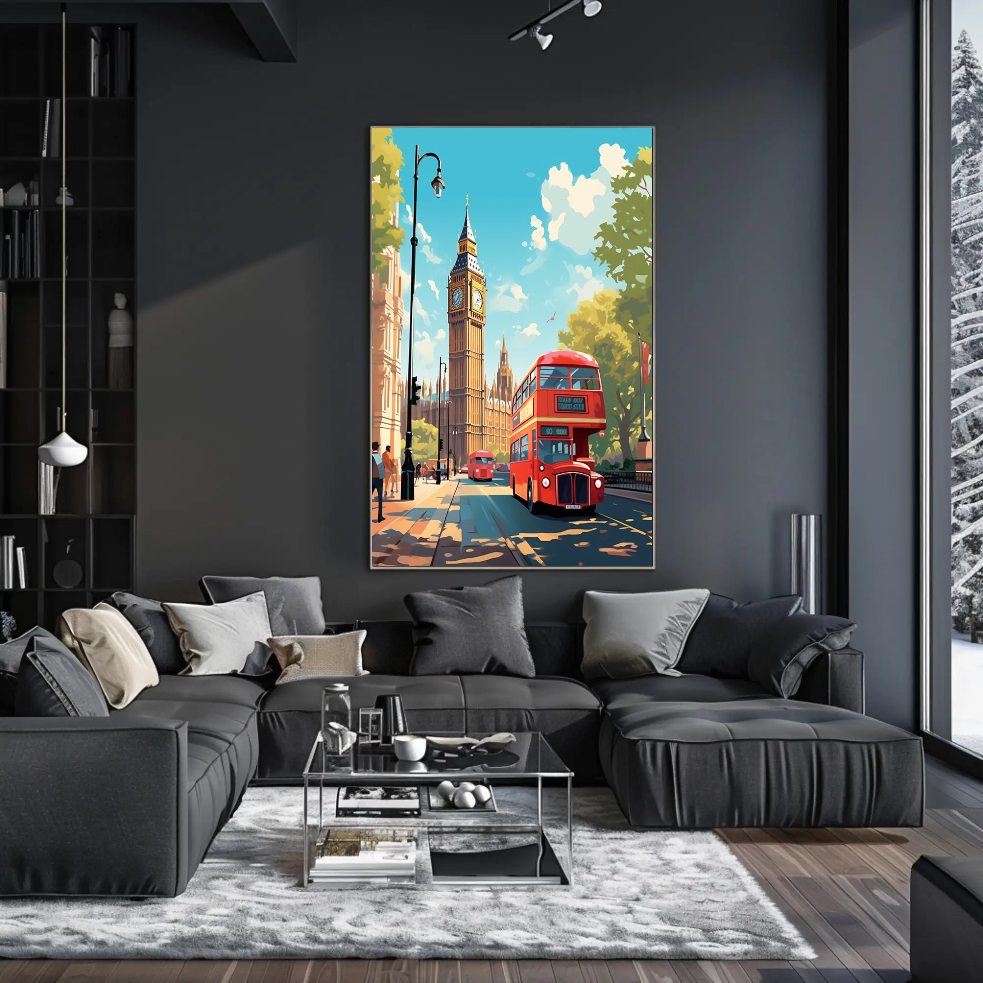 London Cityscape With Big Ben Poster